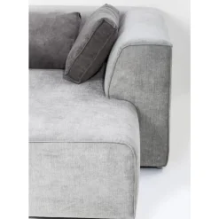 KARE Design Sofas & Couches-Ecksofa Infinity Ottomane Grau Links