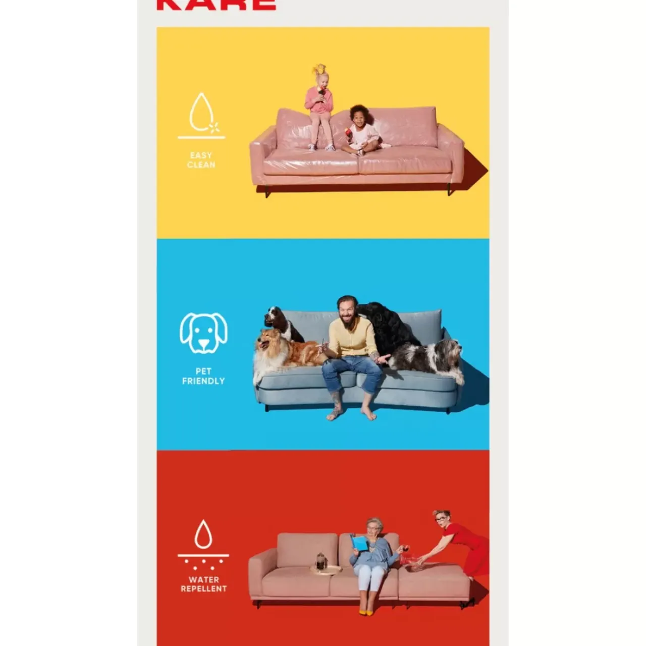 KARE Design Sofas & Couches-Ecksofa Infinity Ottomane Creme Rechts