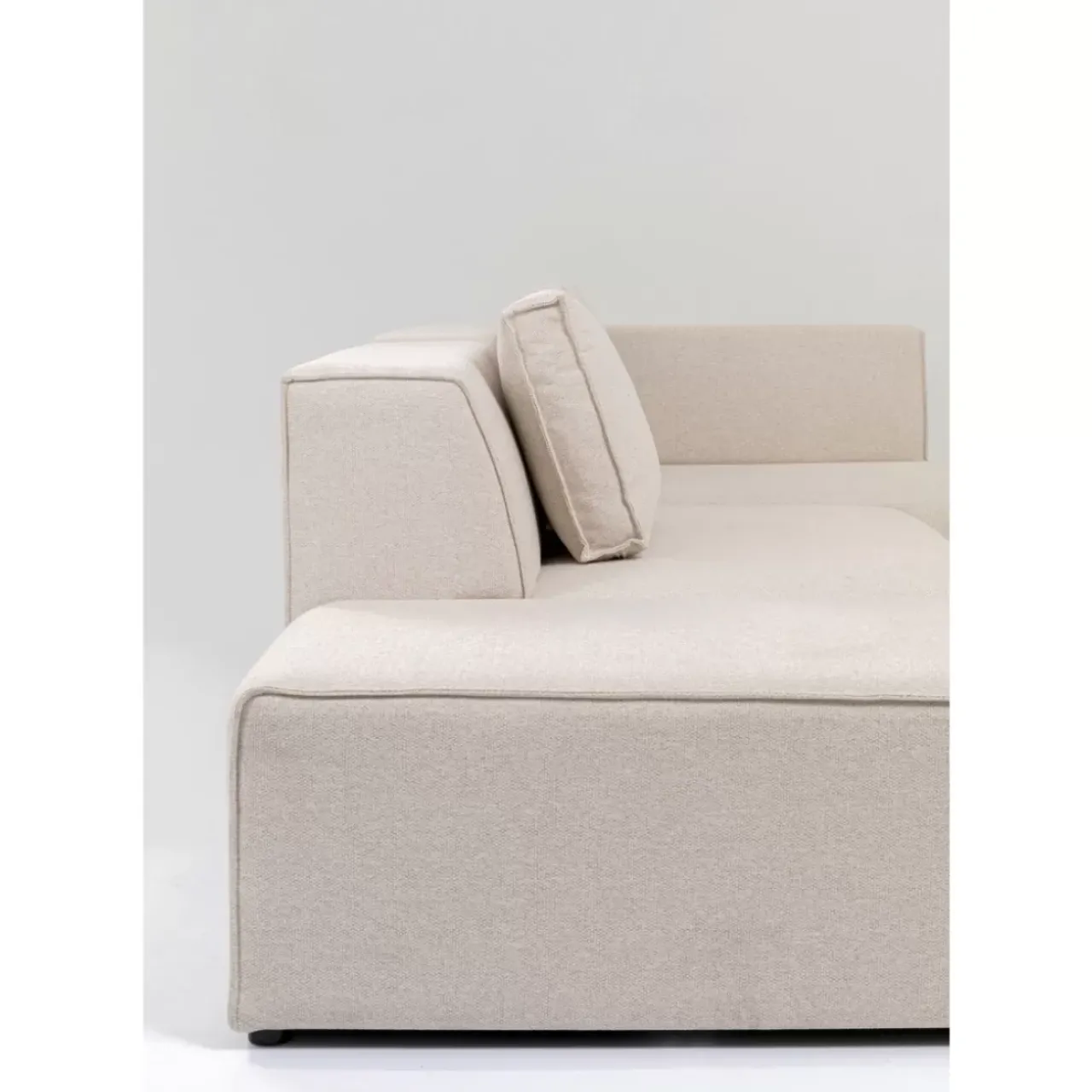 KARE Design Sofas & Couches-Ecksofa Infinity Ottomane Creme Rechts