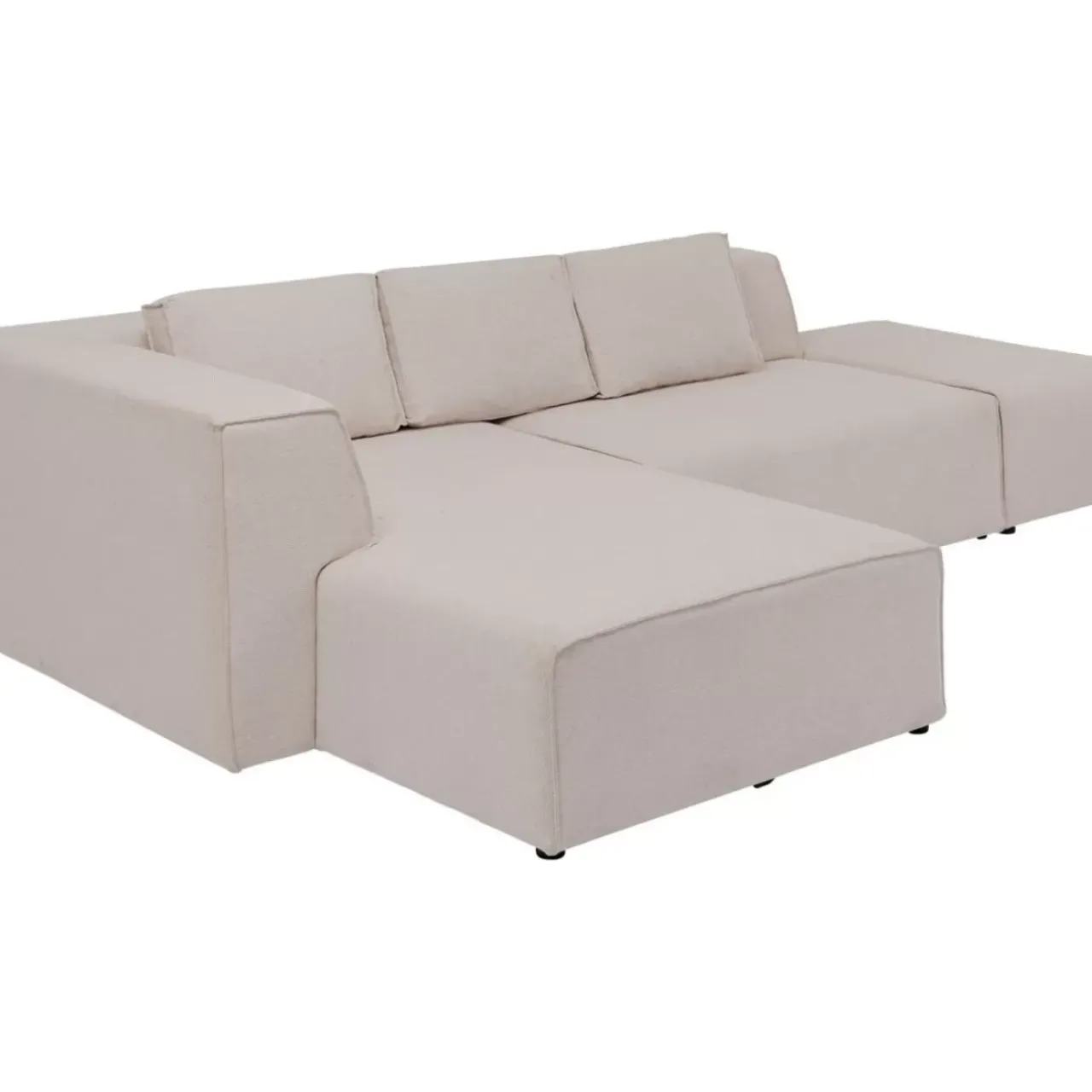 KARE Design Sofas & Couches-Ecksofa Infinity Ottomane Creme Links