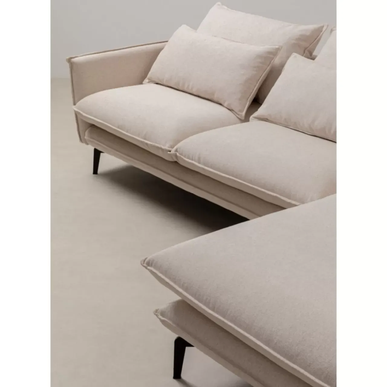 KARE Design Sofas & Couches-Ecksofa Monza Rechts Creme 296Cm
