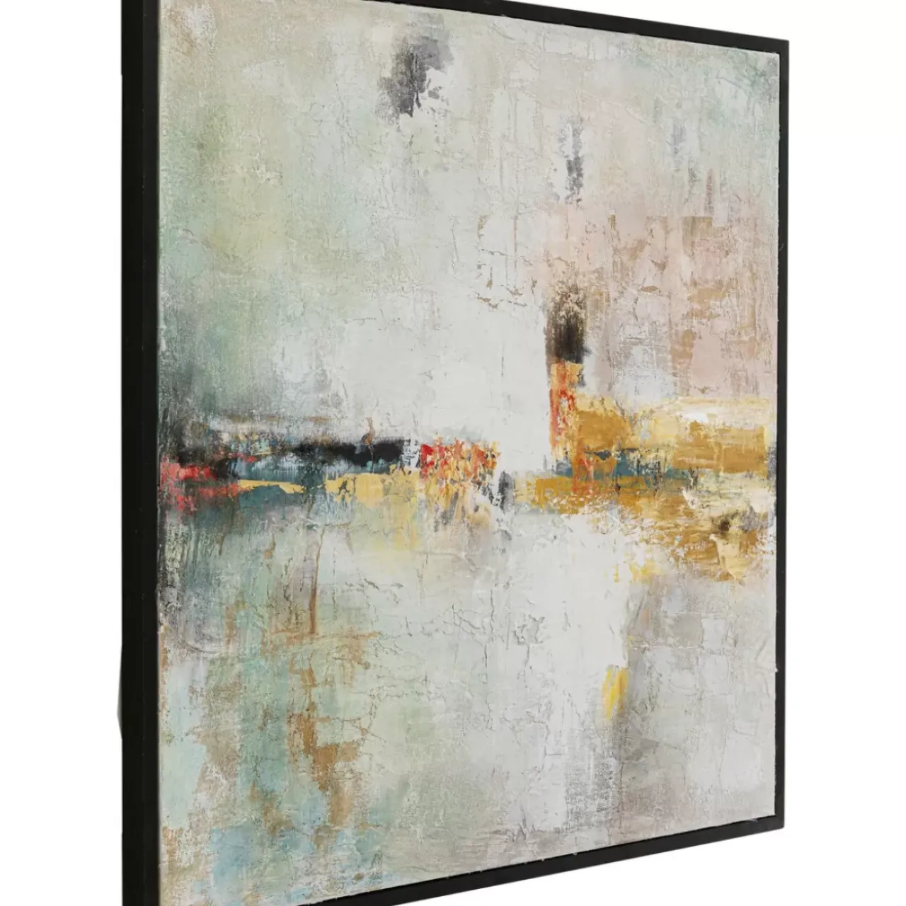KARE Design Bilder-Gerahmtes Bild Dust Gold 120X120Cm