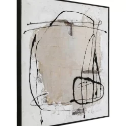 KARE Design Bilder-Gerahmtes Bild Dust Grau 100X100Cm