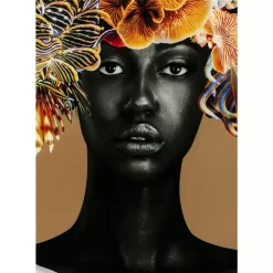 KARE Design Bilder-Gerahmtes Bild Flower Hair 120X120Cm