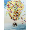 KARE Design Bilder-Glasbild Balloon Elephant 100X150Cm