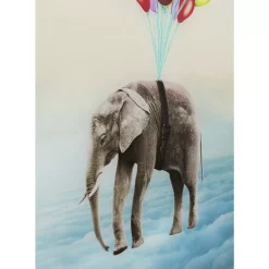 KARE Design Bilder-Glasbild Balloon Elephant 100X150Cm