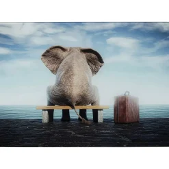 KARE Design Bilder-Glasbild Elephant Journey 60X40Cm