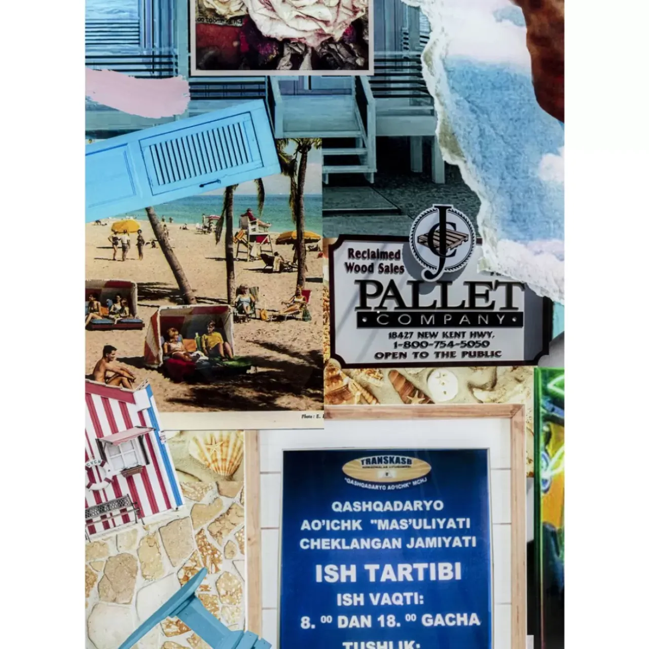 KARE Design Bilder-Glasbild Holiday In The 60S 120X150Cm