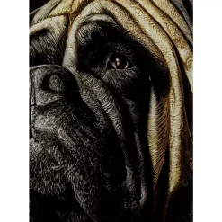 KARE Design Bilder-Glasbild King Pug 40X60Cm