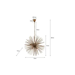 KARE Design Hängeleuchten-Hangeleuchte Beam Brass O72Cm