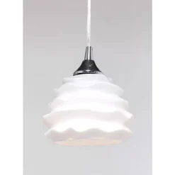 KARE Design Hängeleuchten-Hangeleuchte Ruffle Dining Weis