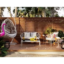 KARE Design Outdoormöbel-Hangesessel Ibiza Weiss