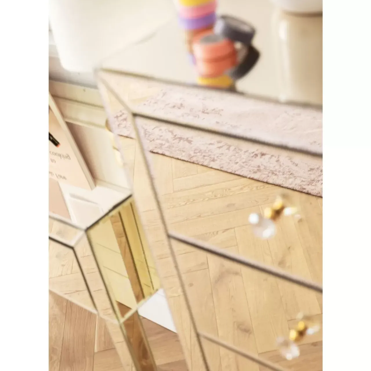 KARE Design Kommoden & Sideboards-Hochkommode Luxury Champagne 5 Schube