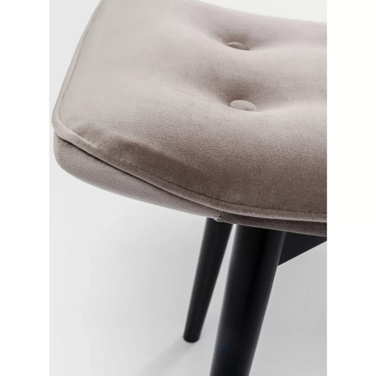 KARE Design Sitzbänke-Hocker Black Vicky Velvet Grau 46X59Cm