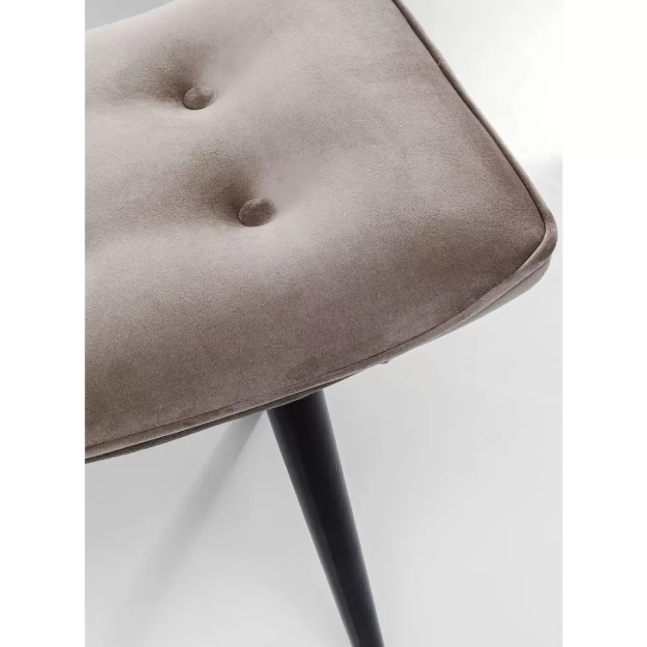 KARE Design Sitzbänke-Hocker Black Vicky Velvet Grau 46X59Cm