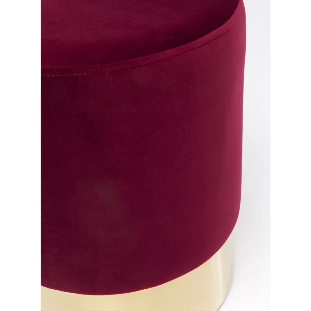 KARE Design Sitzbänke-Hocker Cherry Bordeaux Brass O35Cm