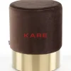 KARE Design Sitzbänke-Hocker Cherry Braun Brass O35Cm
