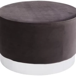 KARE Design Sitzbänke-Hocker Cherry Dunkelgrau Silver O55Cm