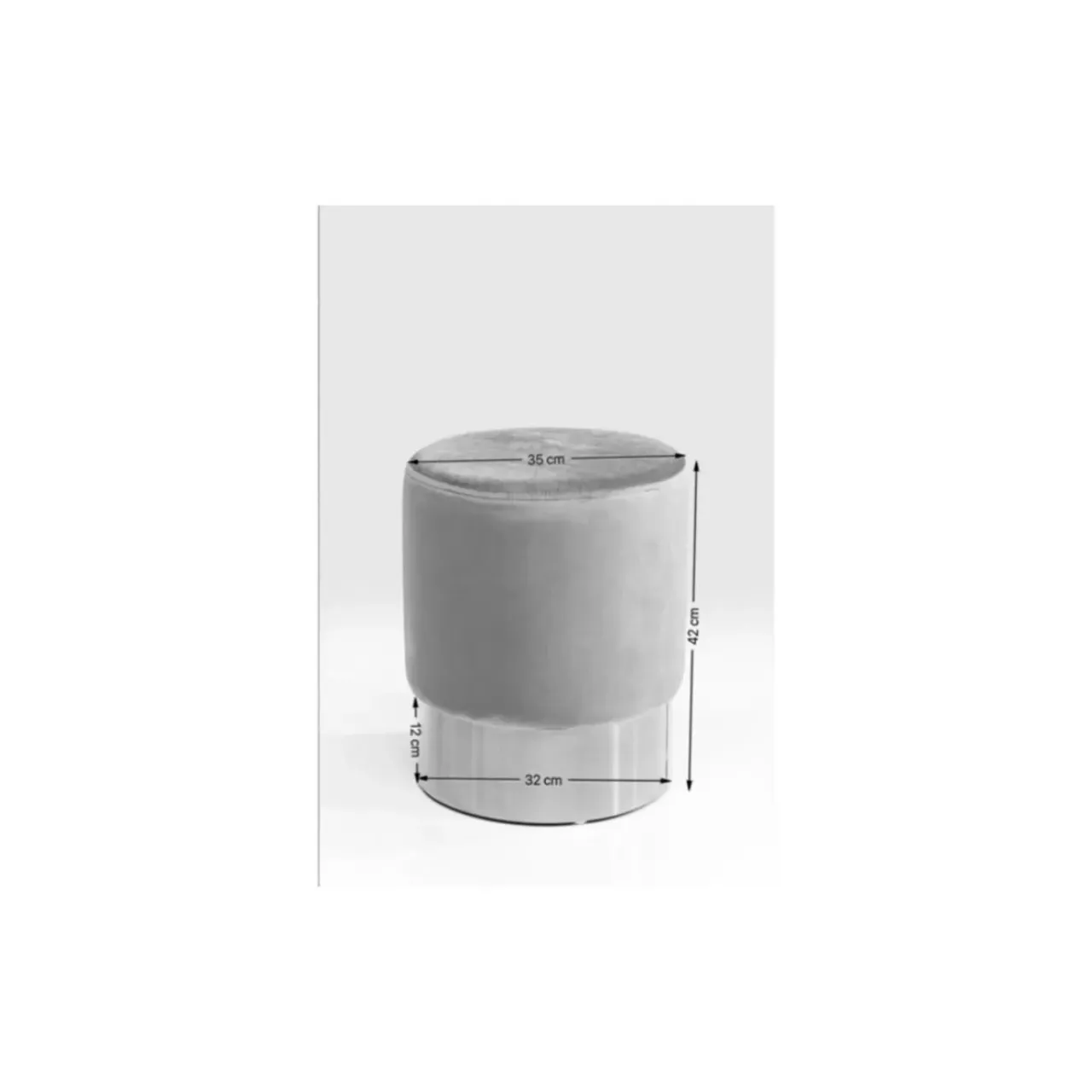 KARE Design Sitzbänke-Hocker Cherry Dunkelgrun Brass O35Cm