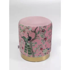 KARE Design Sitzbänke-Hocker Cherry Peacock Brass O32Cm