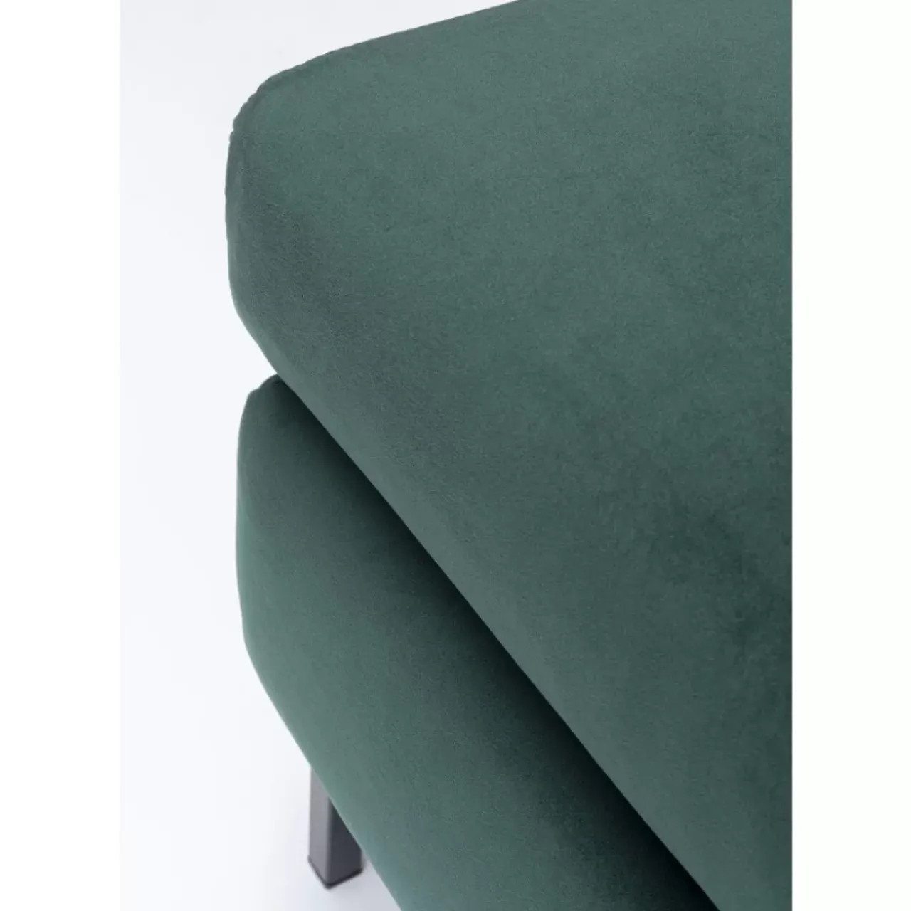 KARE Design Sitzbänke-Hocker Gianni Velvet Dunkelgrun Schwarz