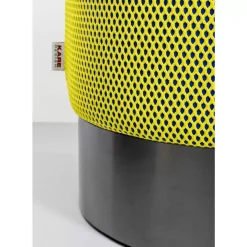 KARE Design Sitzbänke-Hocker Jody Gelb Schwarz Mesh Schwarz O35Cm