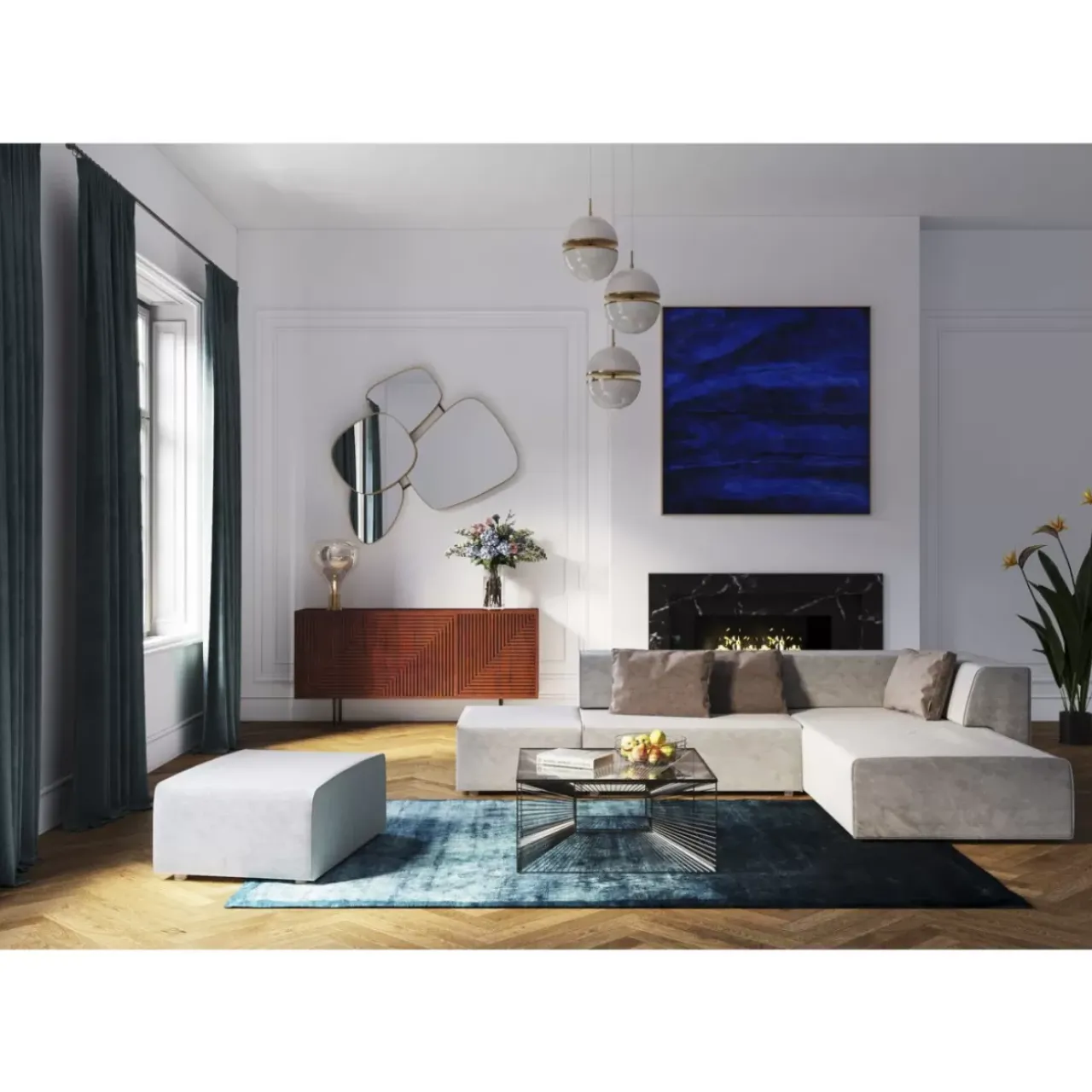 KARE Design Sofas & Couches-Infinity 2-Sitzer 120 Elements Grau