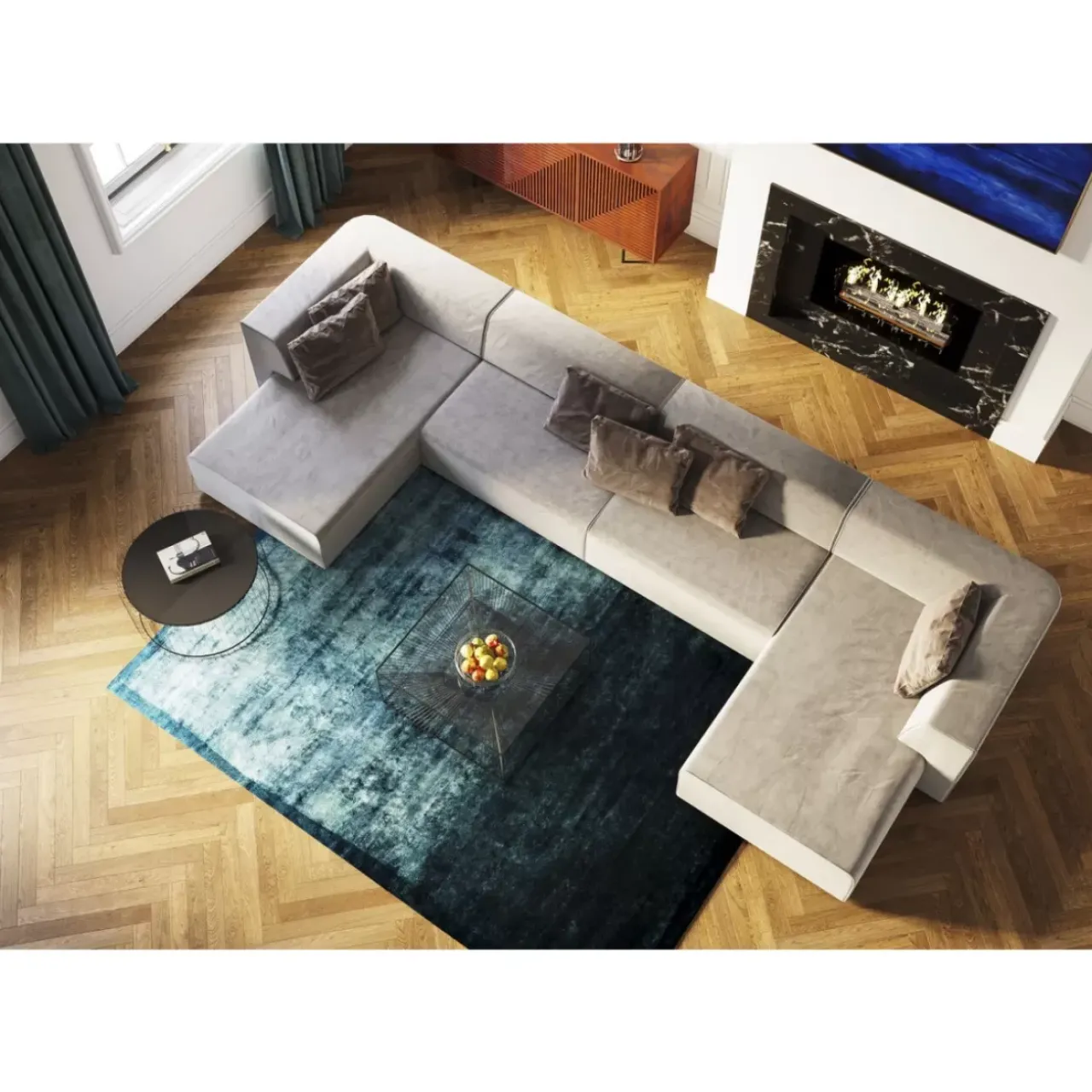 KARE Design Sofas & Couches-Infinity 2-Sitzer 120 Elements Grau