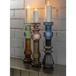 KARE Design Kerzenständer & Laternen-Kerzenständer Marvelous Duo Lila Grau 49