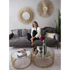 KARE Design Kissen-Kissen Ginkgo Beige 28X50Cm