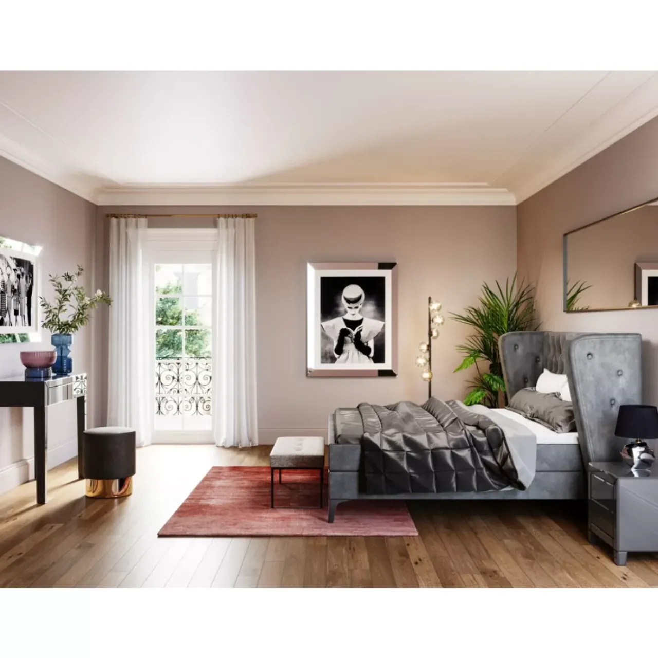 KARE Design Kommoden & Sideboards-Kommode Klein Luxury Push 2 Schube Grau