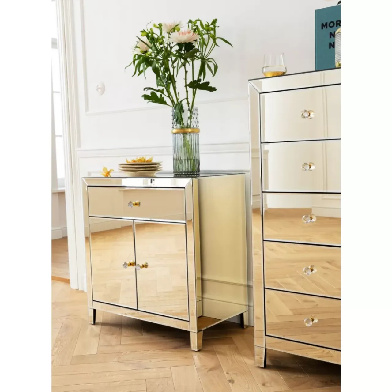 KARE Design Kommoden & Sideboards-Kommode Luxury Champagne 2-Turig 1 Schub