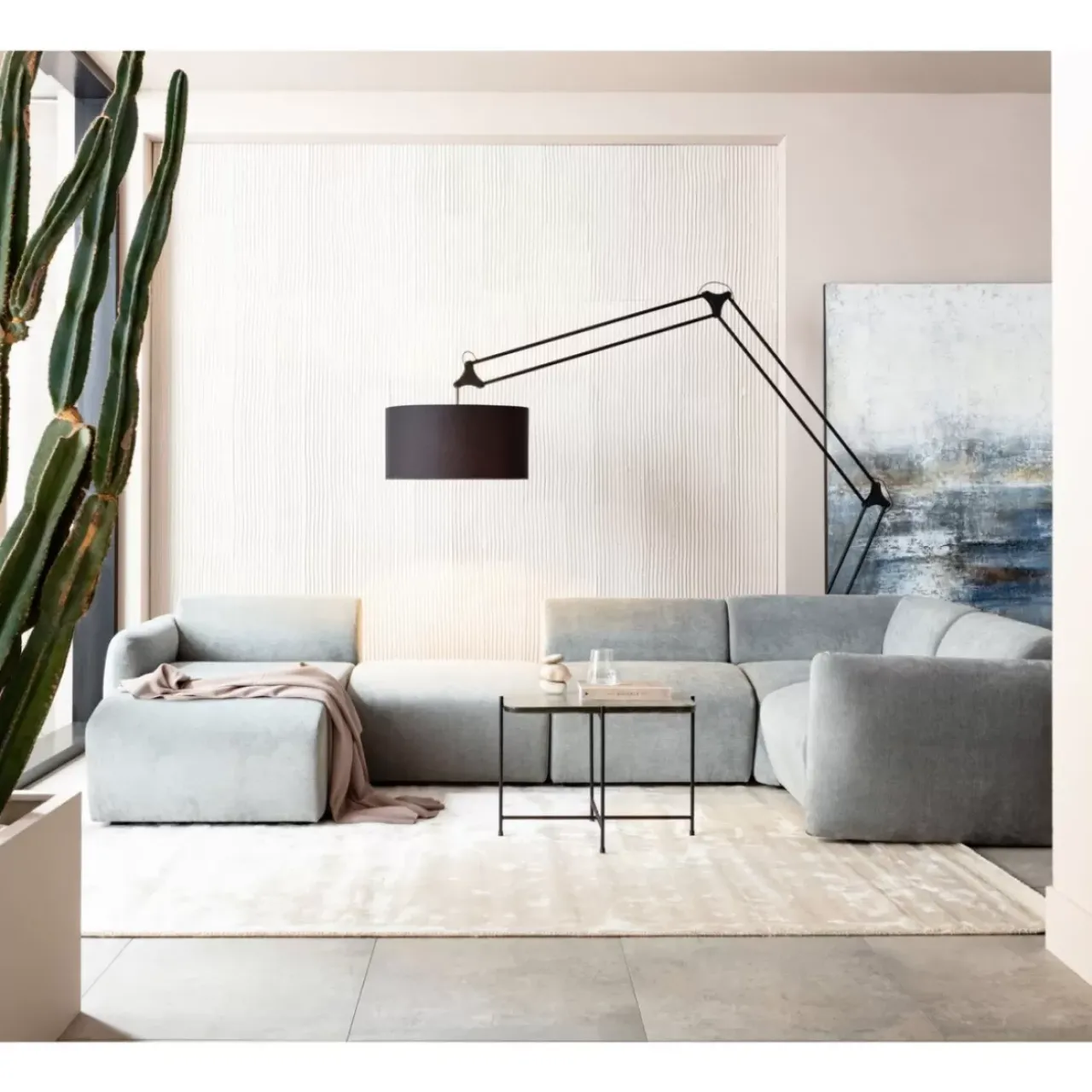 KARE Design Sofas & Couches-Lucca Ottomane Elements Grau Links 90Cm
