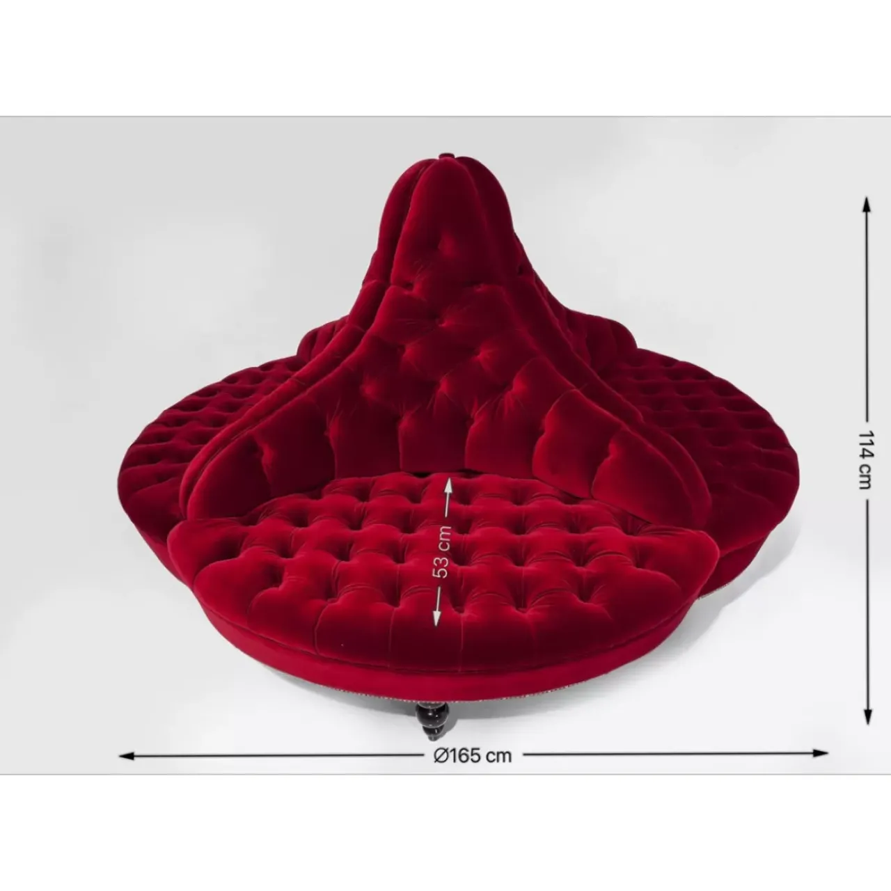 KARE Design Sofas & Couches-Rundsofa Boudoir 4-Sitzer Small