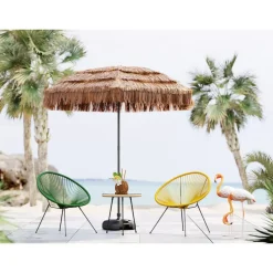 KARE Design Outdoor-Schirmstander Hawaii Schwarz