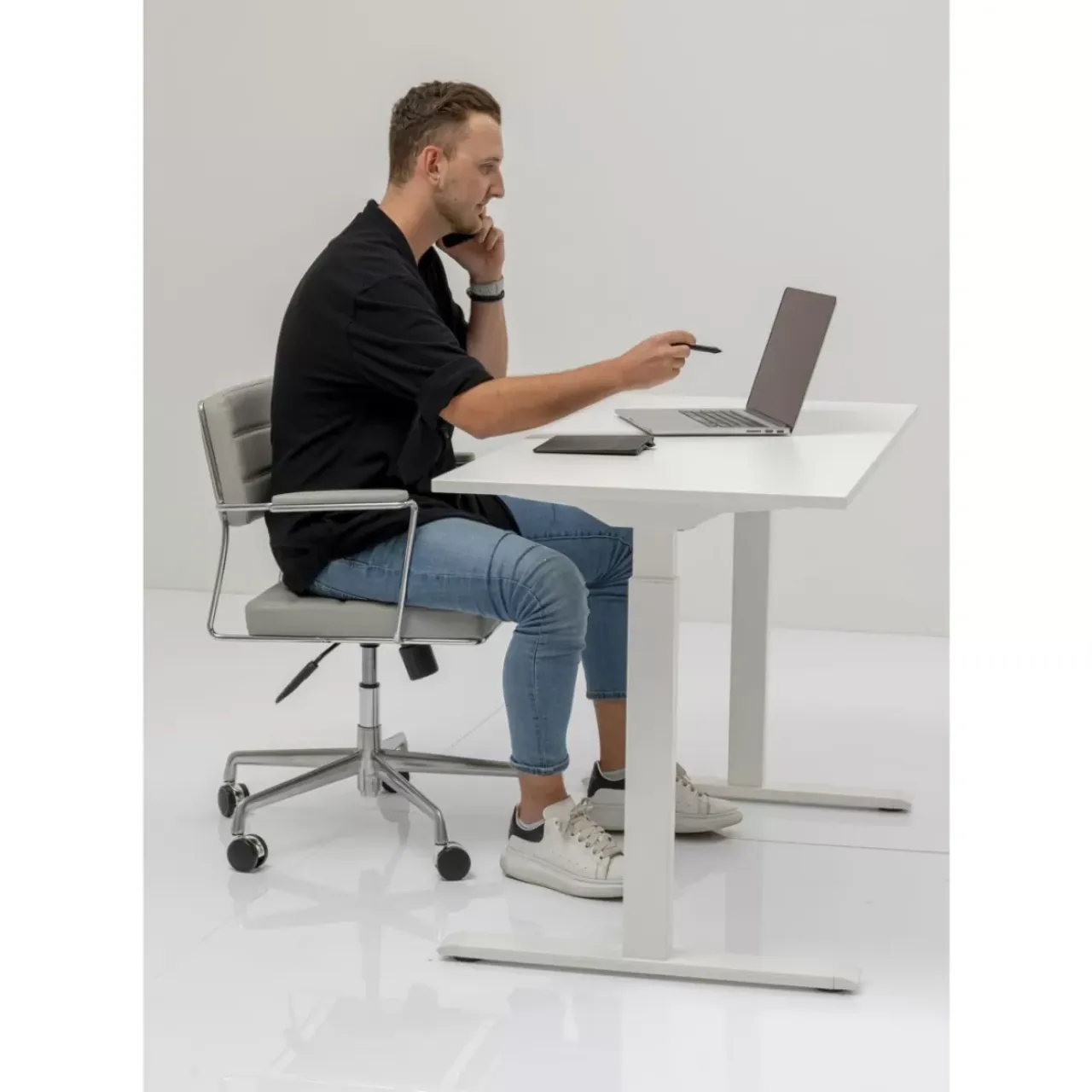 KARE Design Tische-Schreibtisch Office Smart Weiss Weiss 140X60