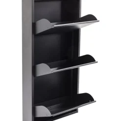 KARE Design Kleinmöbel & Sonstiges-Schuhkipper Caruso 3-Er Anthrazit