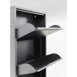 KARE Design Kleinmöbel & Sonstiges-Schuhkipper Caruso 5-Er Anthrazit (Mo)