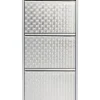 KARE Design Kleinmöbel & Sonstiges-Schuhkipper Caruso 3-Er Silber/Geflext (Mo)