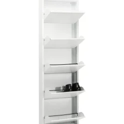 KARE Design Kleinmöbel & Sonstiges-Schuhkipper Caruso 5-Er Weiss