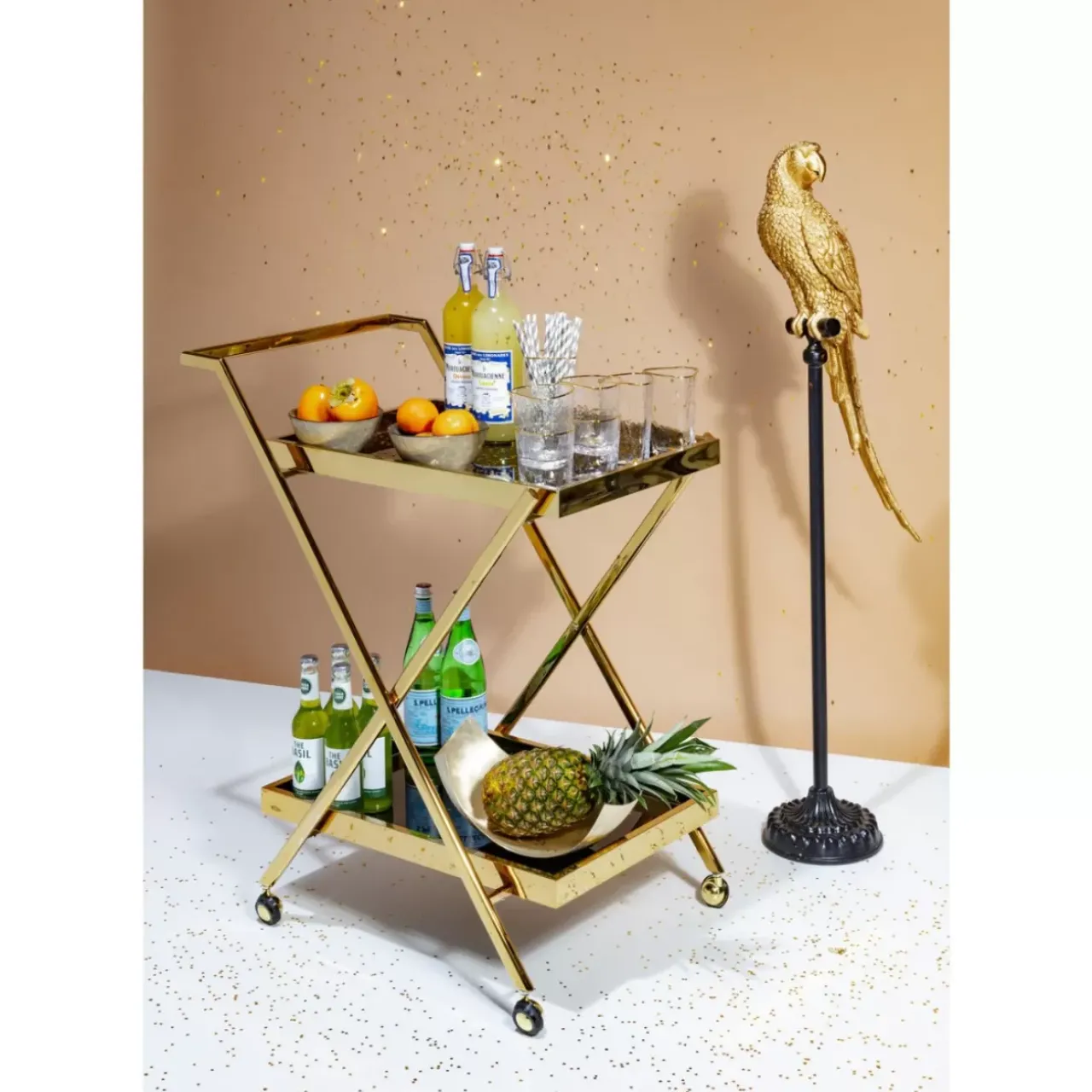 KARE Design Tische-Servierwagen Casino Gold