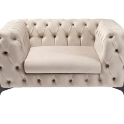 KARE Design Sessel-Sessel Bellissima Velvet Beige 120Cm