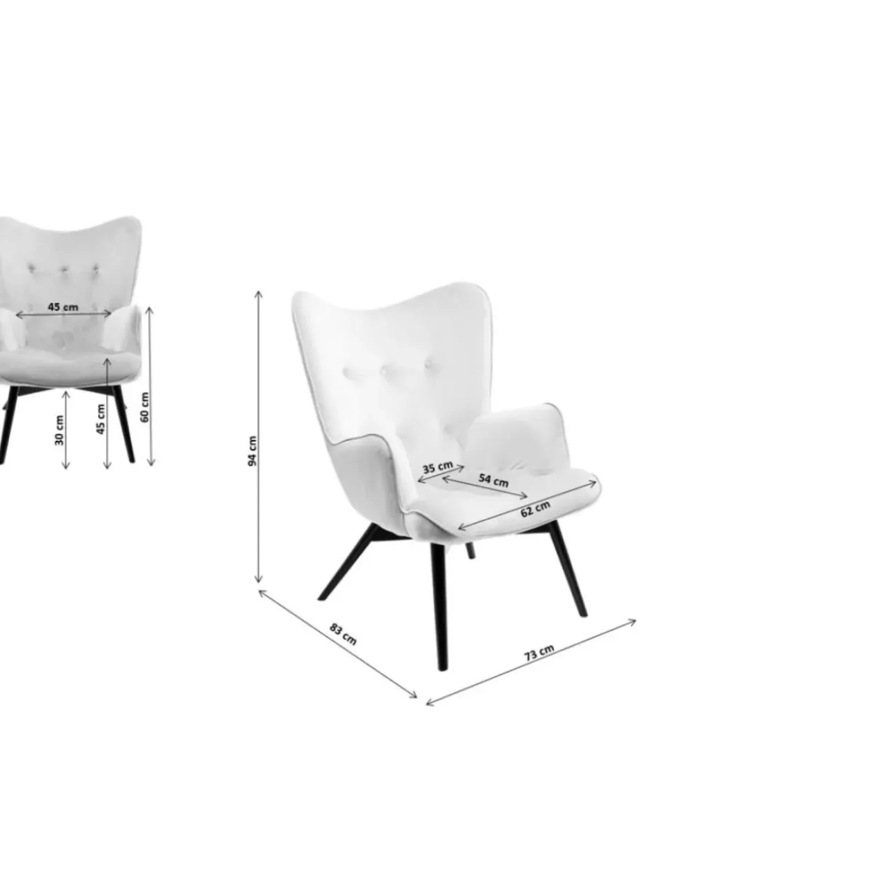 KARE Design Sessel-Sessel Black Vicky Velvet Grau