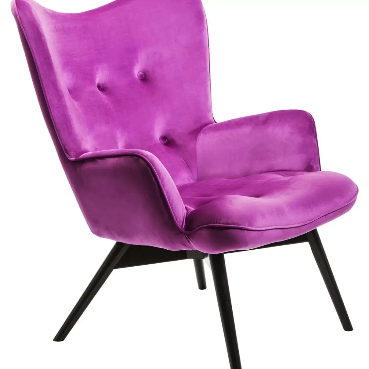 KARE Design Sessel-Sessel Black Vicky Velvet Purple