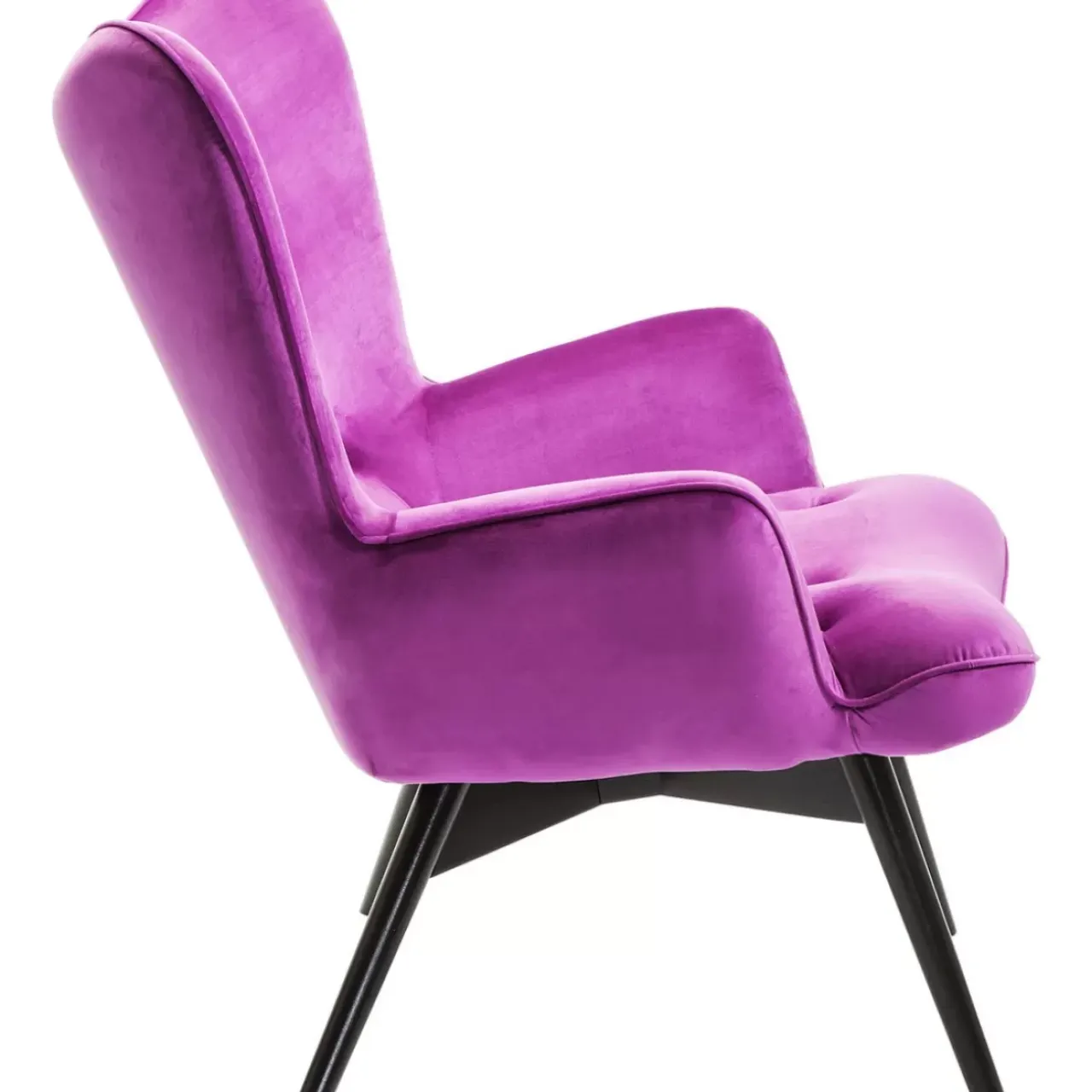 KARE Design Sessel-Sessel Black Vicky Velvet Purple