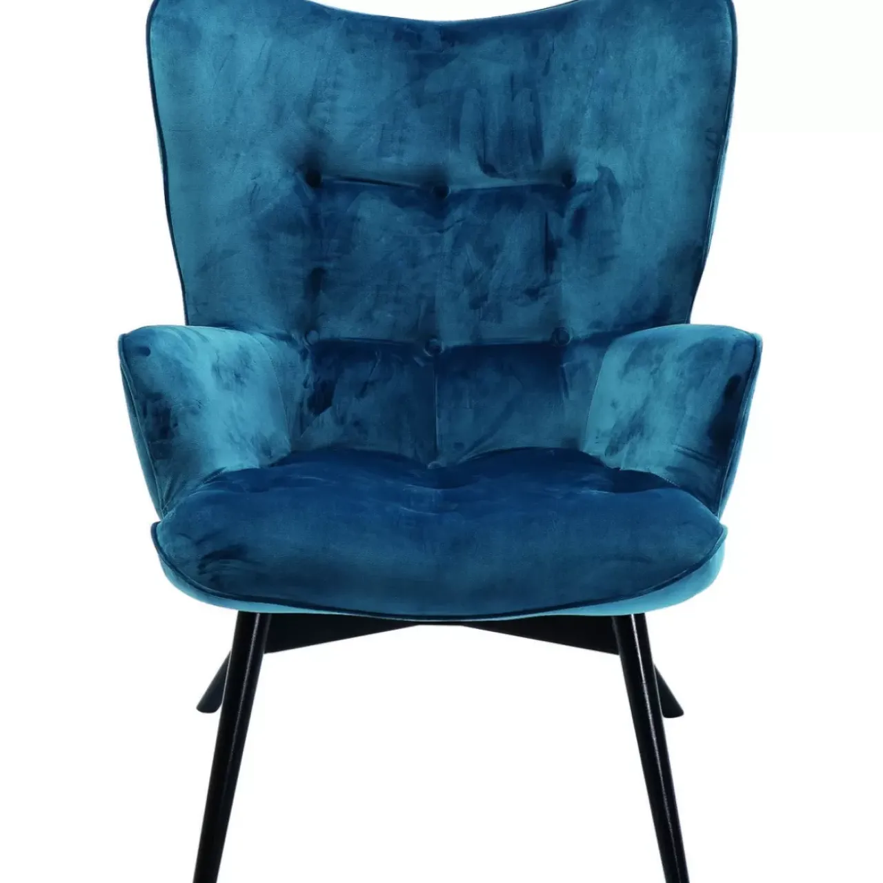 KARE Design Sessel-Sessel Black Vicky Velvet Petrol