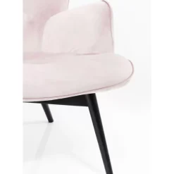 KARE Design Sessel-Sessel Black Vicky Velvet Rose