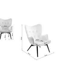 KARE Design Sessel-Sessel Black Vicky Velvet Yellow
