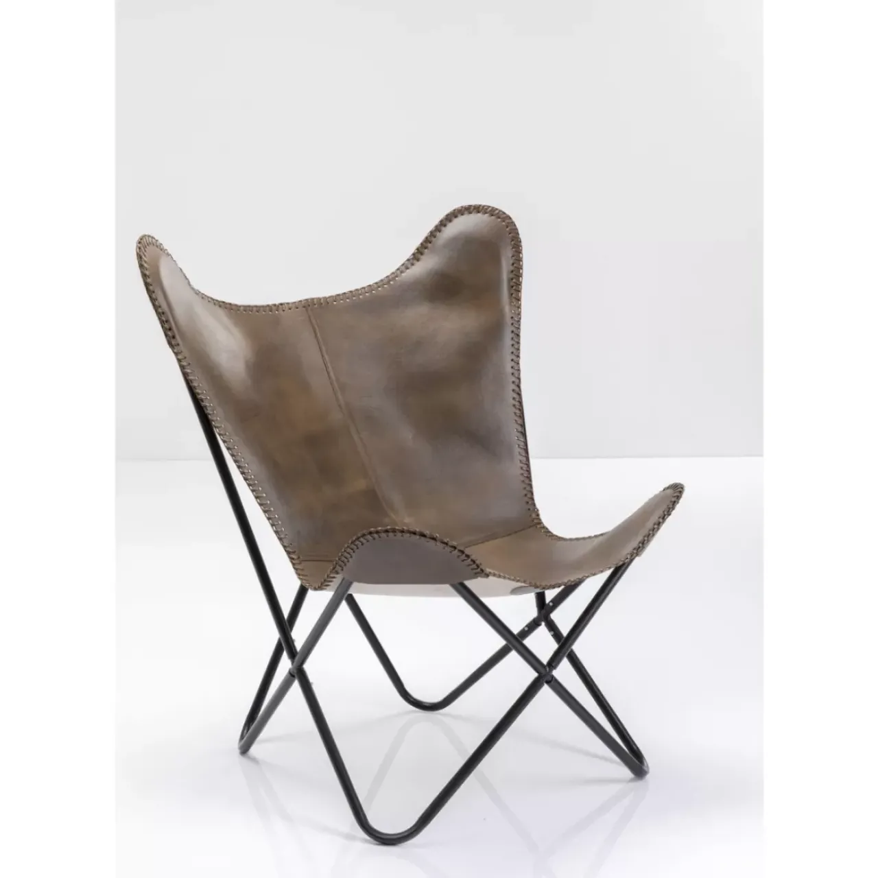 KARE Design Sessel-Sessel California Leder Dunkelbraun