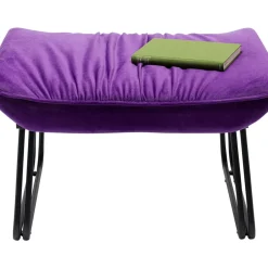 KARE Design Sessel-Sessel Mit Hocker Snuggle Lila (2/Tlg)